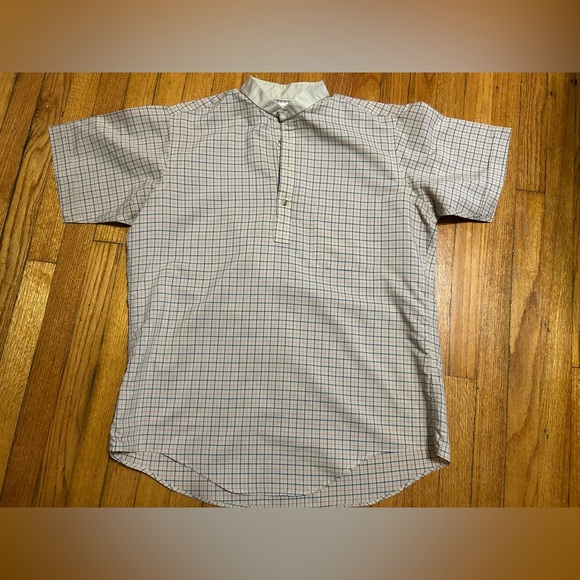 Vintage 70s Lord Jeff 100% Cotton Size Large Checkered Retro Shirt - Picture 1 of 10